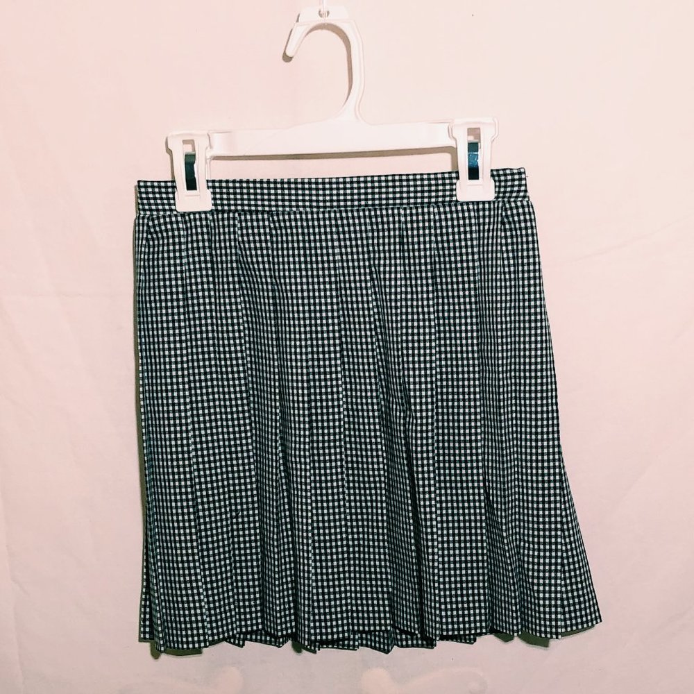 Checkered Pleated Skirt